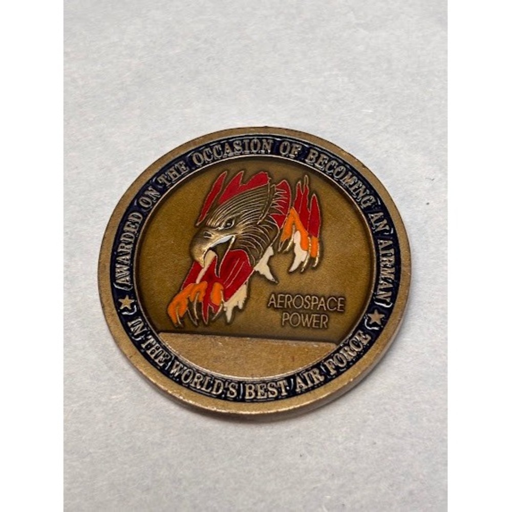US Air Force Airman Challenge Coin BMT Graduation Aerospace Power 1947 USAF